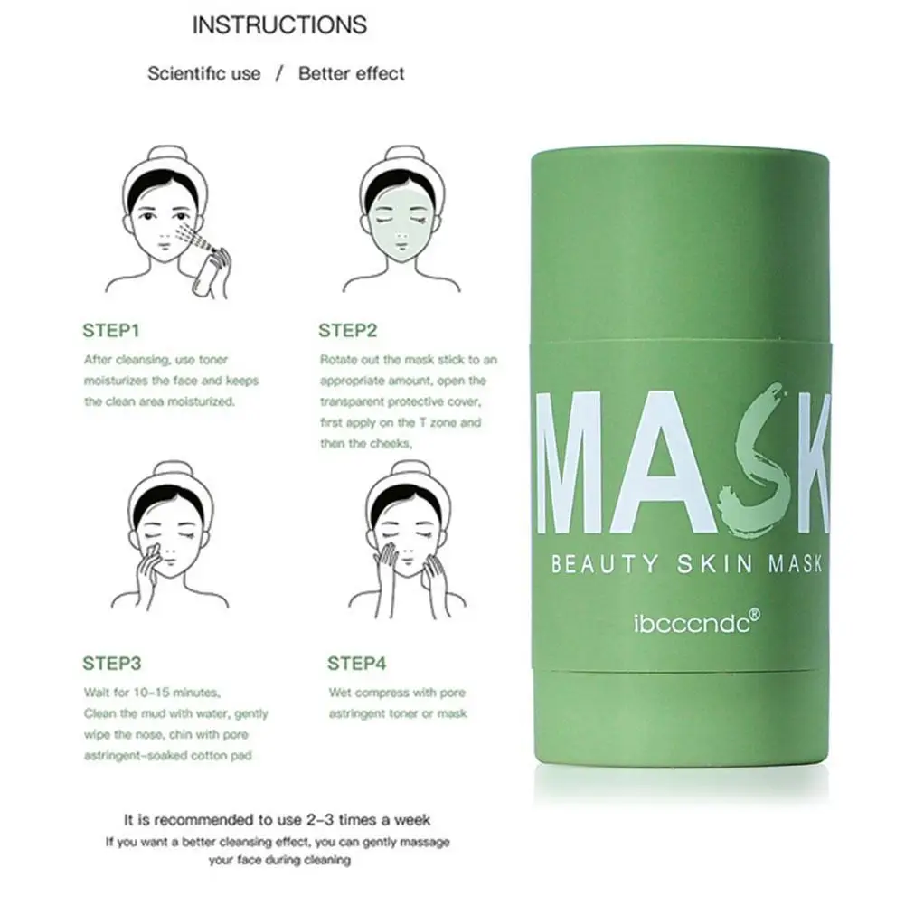 

40g Green Tea Oil Control Mask Men And Women Smear Shrink Mask Moisturizing Pores Mask Type Mask Blackhead G2C5