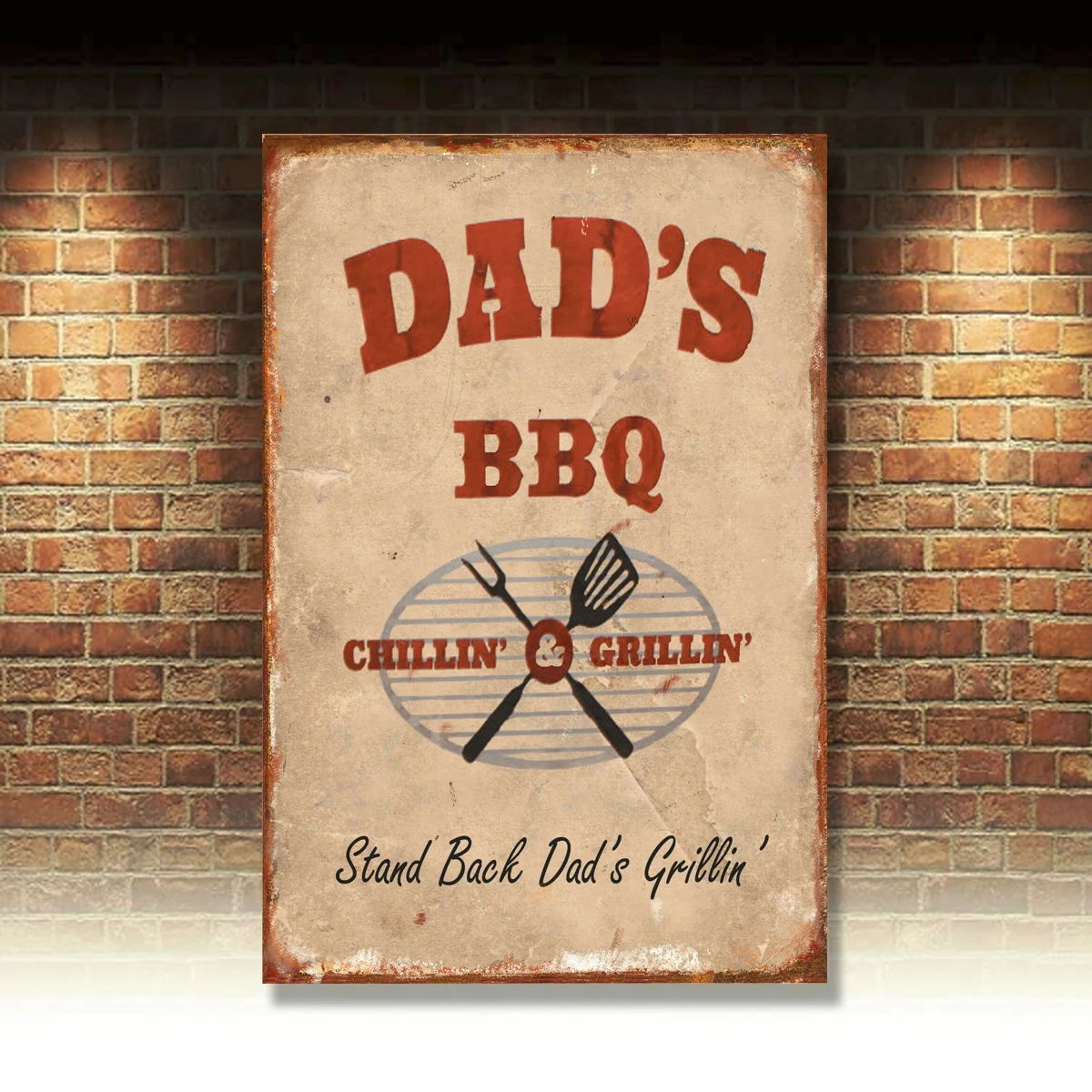 

Dad's BBQ, Retro metal Sign/Plaque, Gift, Home, Kitchen, Garden