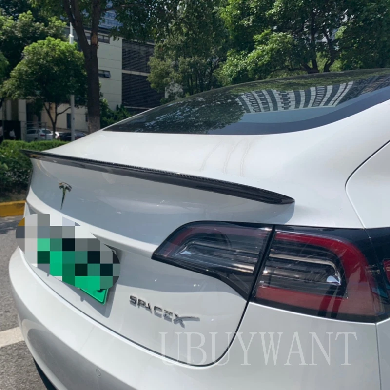 Для Tesla модель 3 2017 2018 2019 2020 ABS пластик задний Багажник крыло спойлер на крышу