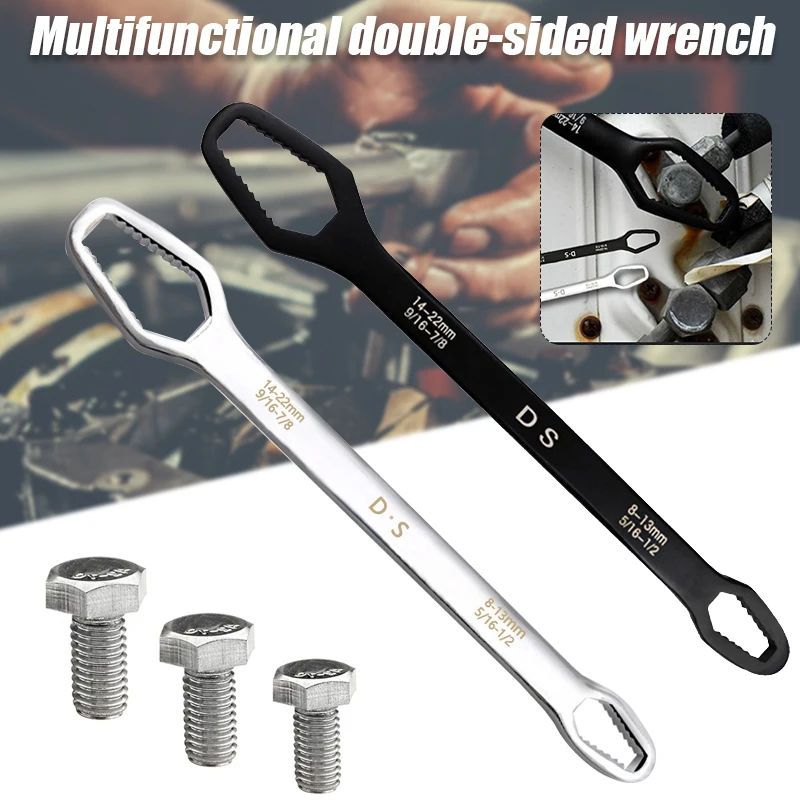 

Universal Double Sided Wrench Chromium Vanadium Self-Tightening Universal for Car Bicycle Repairing Wrench Hand Tools