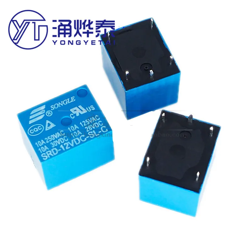 YYT 10 шт. Мощность реле SRD-05VDC-SL-C SRD-12VDC-SL-C SRD-24VDC-SL-C SRD-09VDC-SL-C T73 5Pin 10A 250V | Обустройство