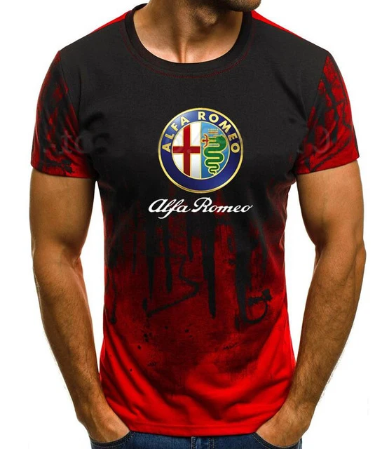 Мужская футболка с короткими рукавами и принтом Alfa Повседневная Ромео лето 2020 |