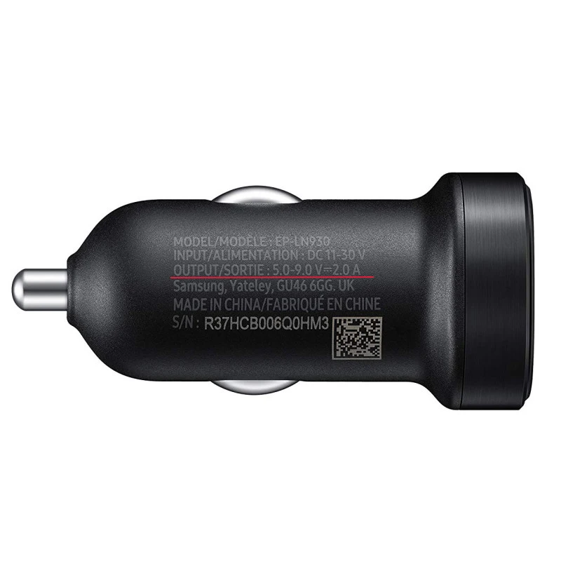 Оригинальное автомобильное зарядное устройство для Samsung Адаптивное быстрое 9 В 2A