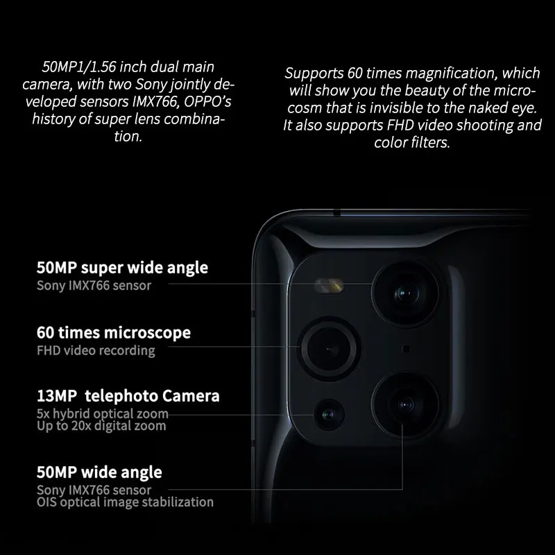 Kup Oryginalny OPPO Znajdź X3 5G Telefon Komórkowy 6.7 Calowy 120Hz AMOLED Snapdragon 870 Octa Core 8GB RAM 256GB ROM 65W Super ładowanie Błyskowe NFC