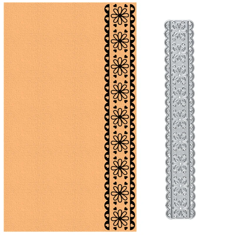 Kokorosa цветок кружева границы штампы металлические для изготовления карт