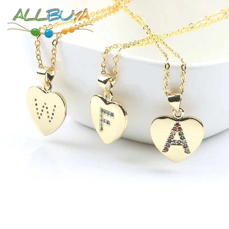Женское Ожерелье в форме сердца с надписью 26 букв очаровательные ожерелья