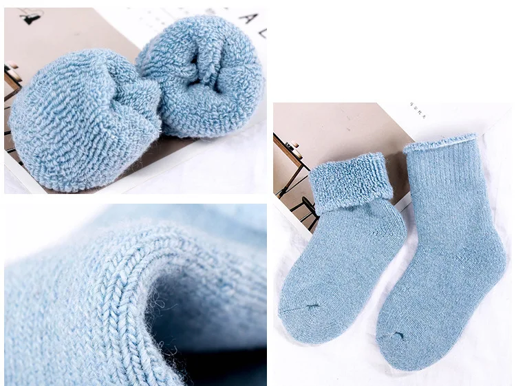 Детские носки зимние детские Носки с рисунком Шерсть Уплотненная Мягкие теплые