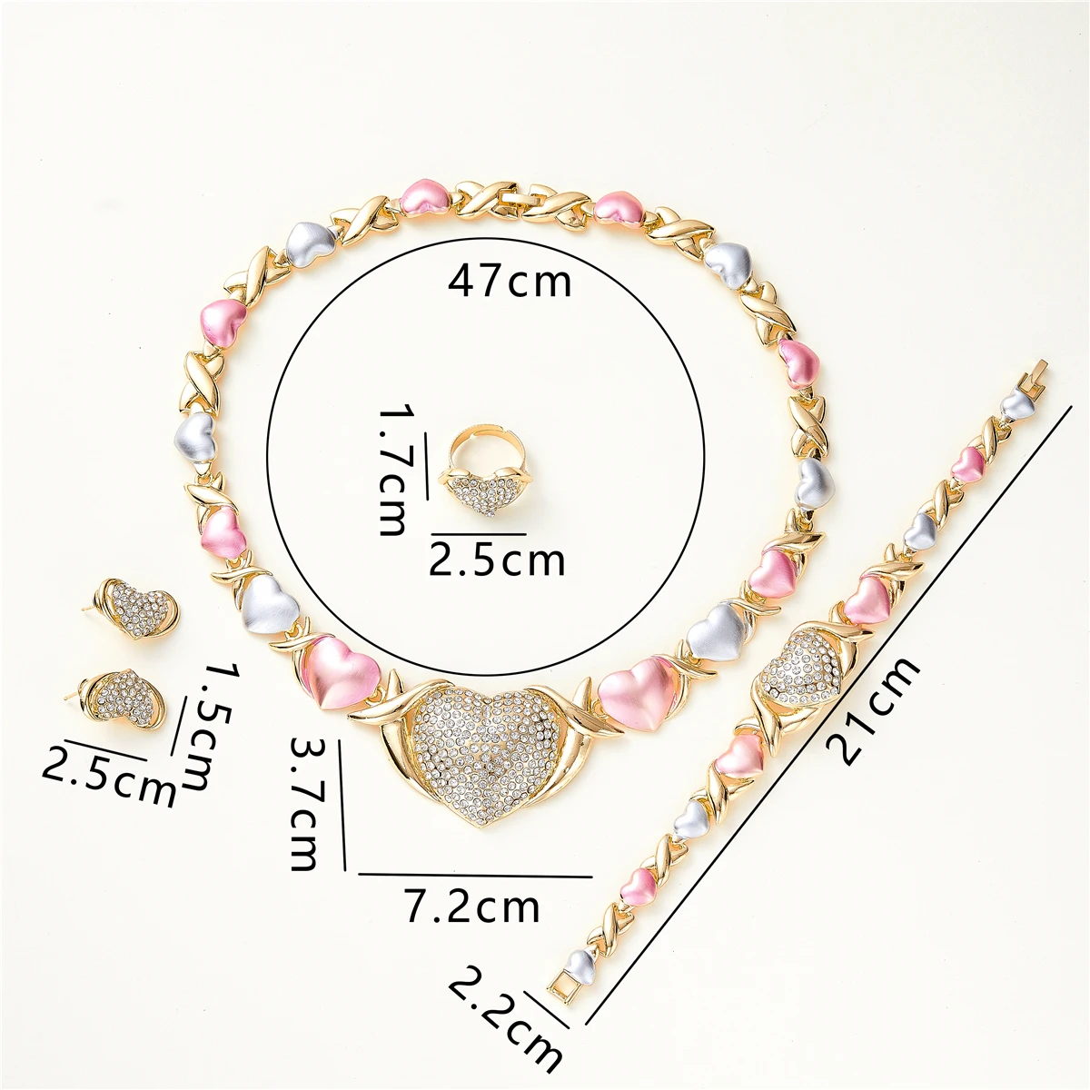 2021 Dec hot I Love you Jewelry XOXO набор украшений для женщин xoxo комплект ожерелья 14kt золото