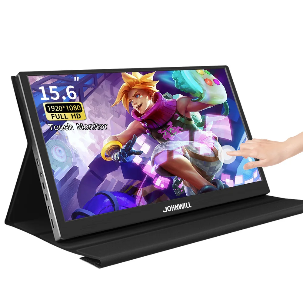 

Portable Monitor 15.6 Inch Touch Screen Panel Monitor Compatible Computer Touch Monitor For PS4 Xbox Series Raspberry Notebook