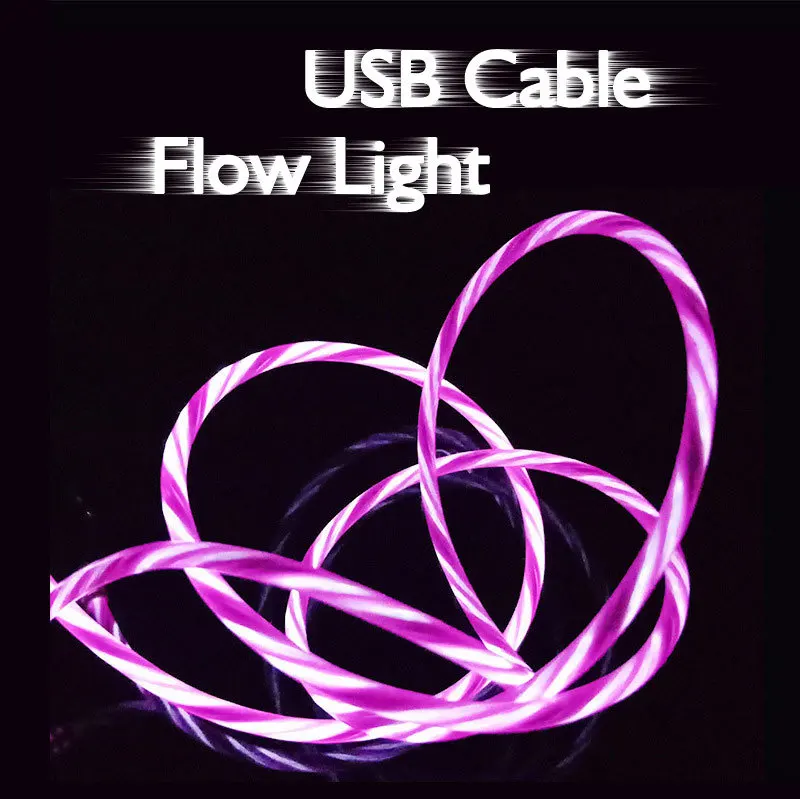Зарядный кабель ANMONE USB светодиодный светящийся для передачи данных цветной