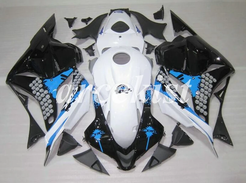 

4Gifts Injection Mold New ABS Full Fairings Fit For HONDA CBR600RR F5 2009 2010 2011 2012 09 10 11 12 body set white blue