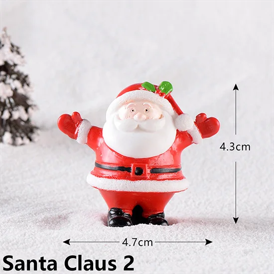 Santa Claus 2 1 шт. Рождественский подарок микро бонсай для пейзажа Сказочный Сад домашний Декор Фигурка снеговика Мини Санта Клаус рождественские украшения аксессуары - Цвет: Santa Claus 2