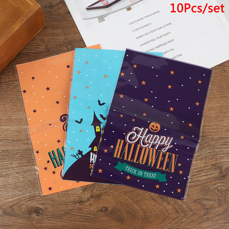 10 шт. Тыква призрак пластиковый пакет для конфет выпечки печенья сумки Хэллоуина