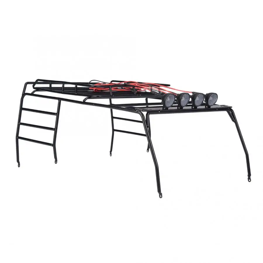 Аксессуары RC багажник на крышу с 4 светодиодный ными лампами для D110 / Axial SCX10 Jeep