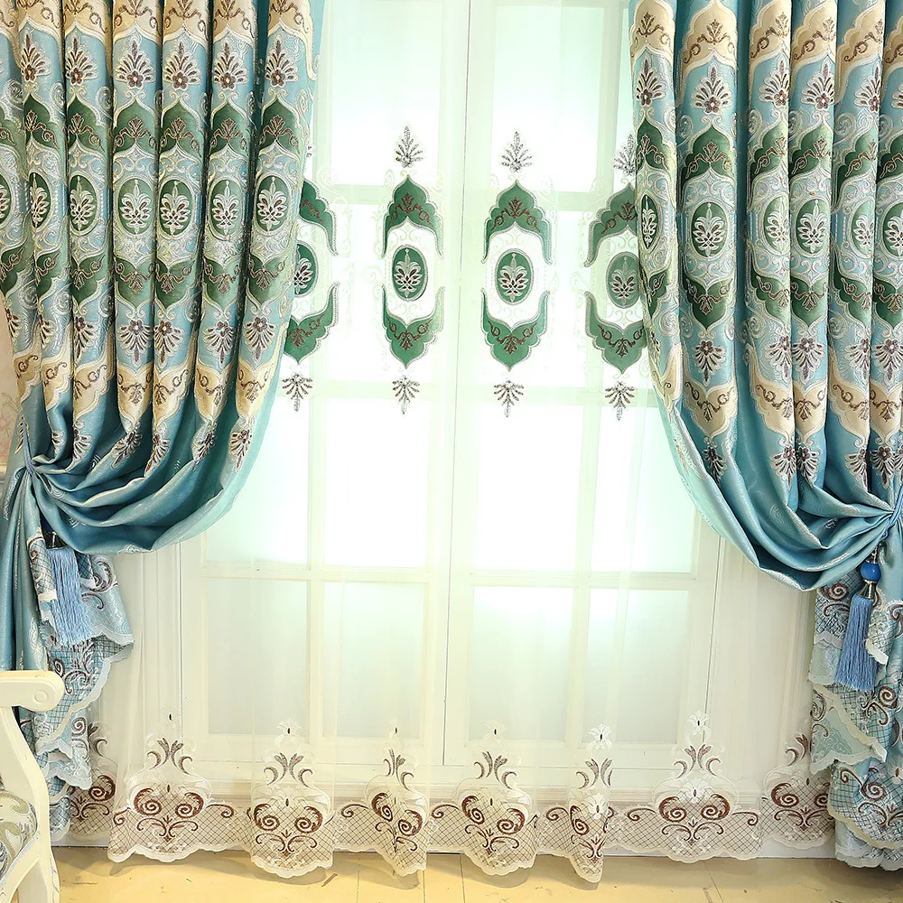 Синие занавески на заказ для мальчиков плавающие гостиной спальни окна