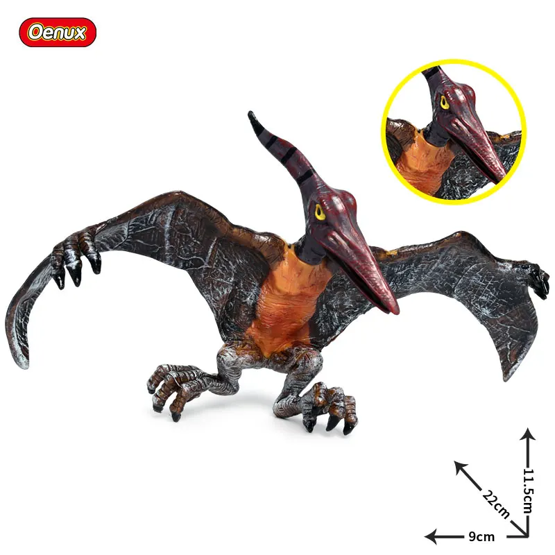without box Oenux классический Юрский птеродактил Хищник фигурки Quetzalcoatlus динозавр животные модель ПВХ Коллекция детская игрушка - Цвет: without box