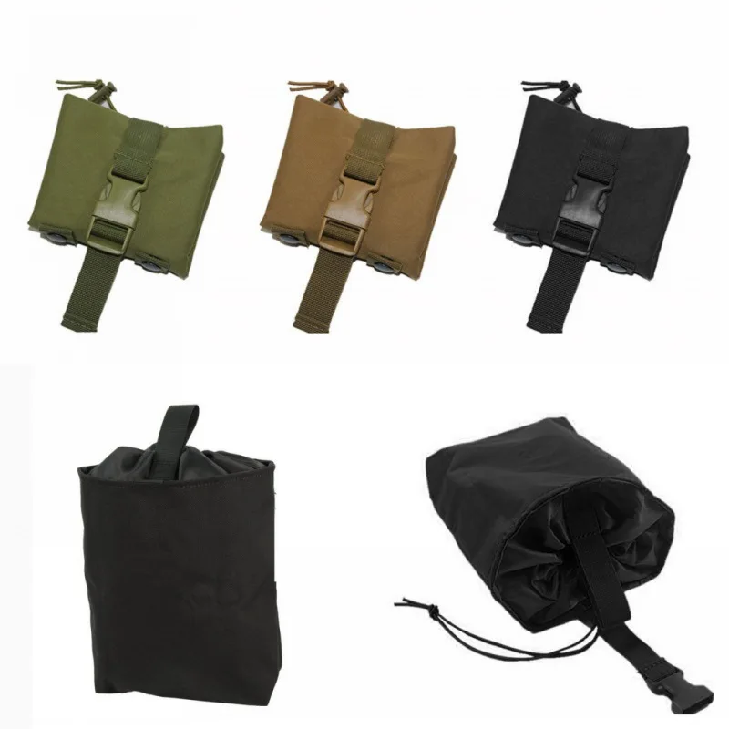 

Tactical Utility Folding Magazine Drop Dump Pouch Molle Belt Paintball Airsoft Military Gun Ammo Foldable Recovery Mag Bag