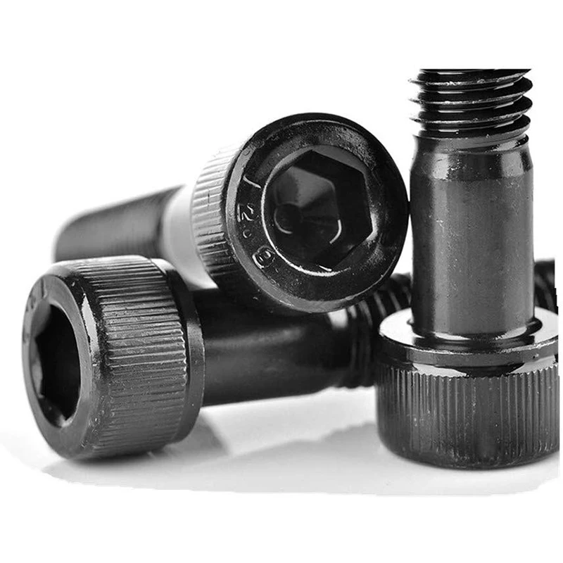 25 шт. M5x45mm 0 8 мм винтовой шаг резьбы ISO 4762 шестигранный диск класса 12 9 черный оксид
