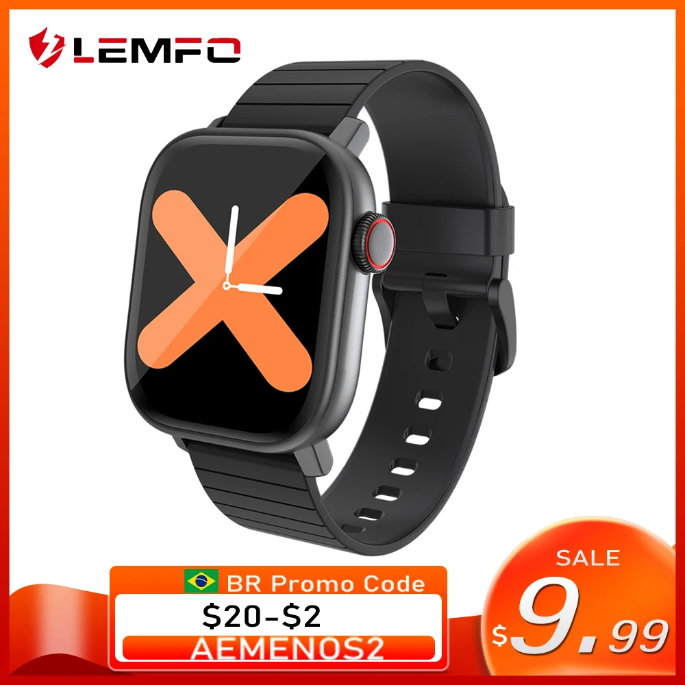 LEMFO Smartwatch 2021 Custom Watch Face Scroll Crown 24 Hours Heart Rate Monitor смарт часы мужские женские Blood Oxygen