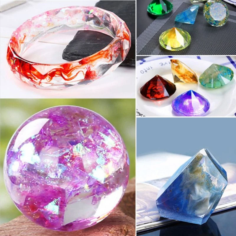 

12 Bottles Heart Star Round Shape Laser- Bright Flakes Sequins Kit Resin Art DIY