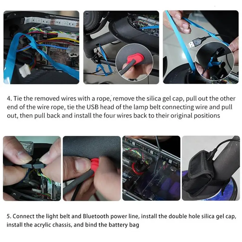 Аксессуары для скутеров цветной складной светодиодный светильник на шасси