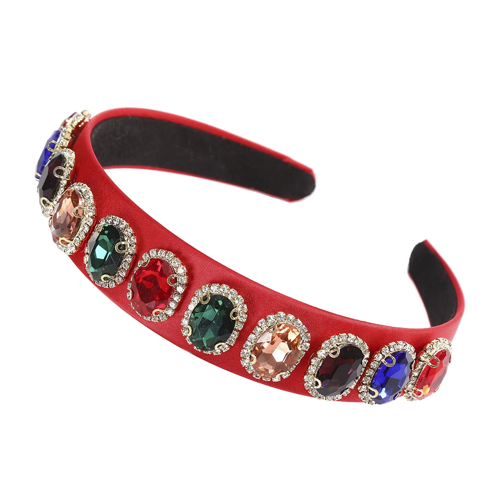Женский ободок для волос AWAYTR винтажный разноцветный хрусталь с кристаллами в