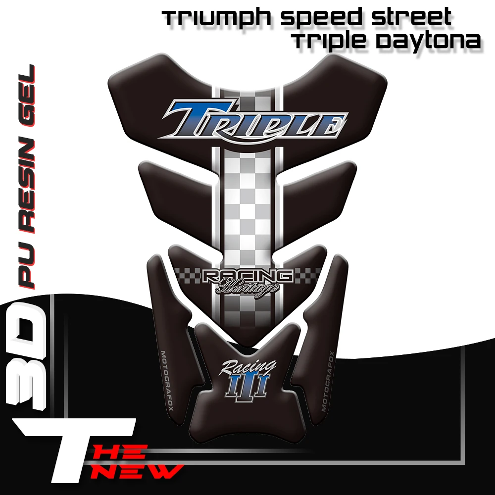 3D защитная накладка на бак мотоцикла Стикеры бака наклейка для Triumph Скорость Street