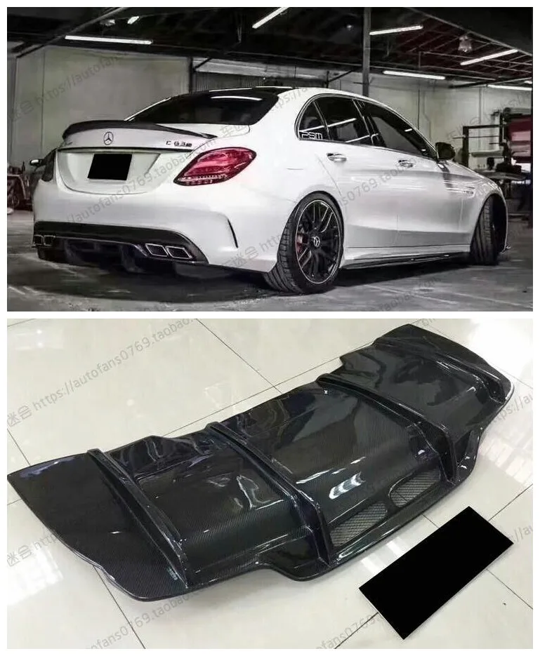 

Защитный чехол для бампера для автомобиля, Углеволокно, для Benz Class W205, C63, 4 двери, C200, C260, C300, 2015, 2016, 2018