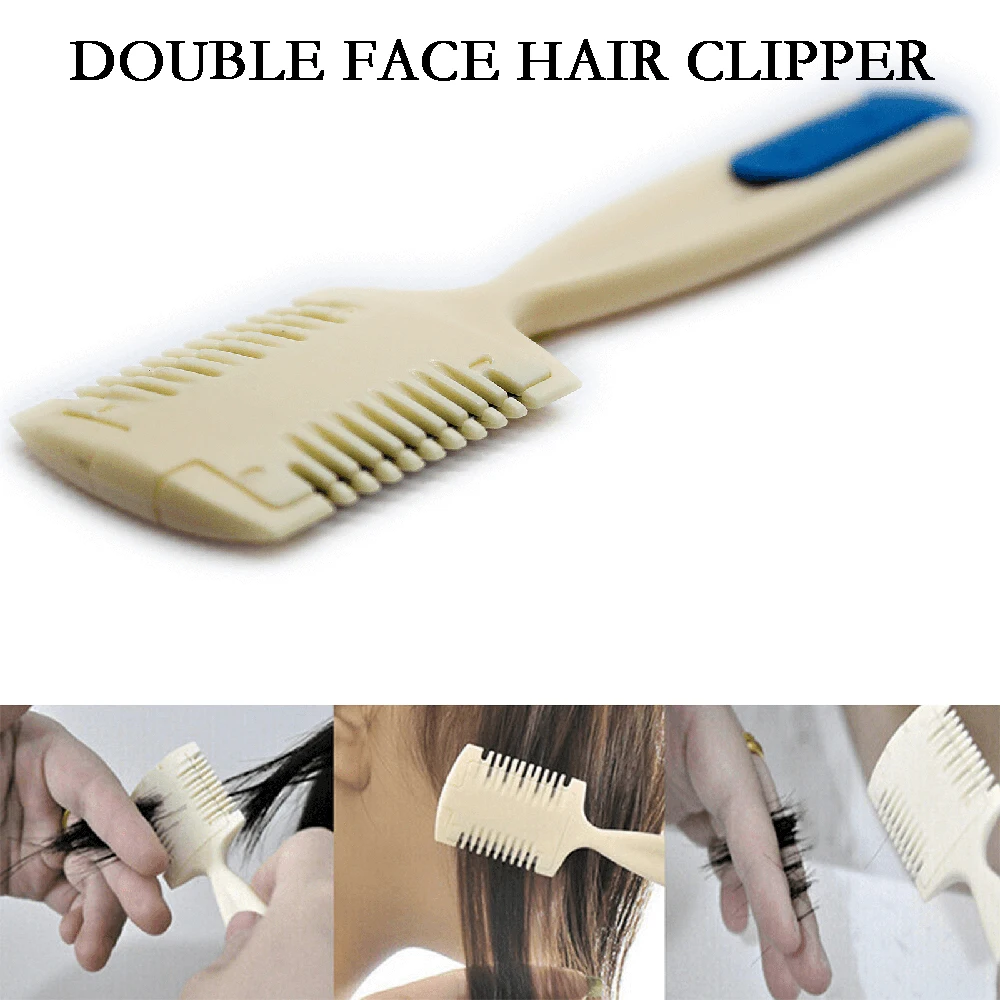 

New Durable Hair Cutting Trimmer Razor Blade Hair Comb Home Barber Hairdresser Makeup Tools For Thinning Bangs Hair Accessories