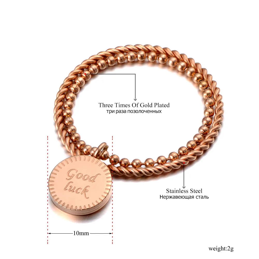 Lokaer трендовые кольца из нержавеющей стали на удачу для женщин и девушек богемное