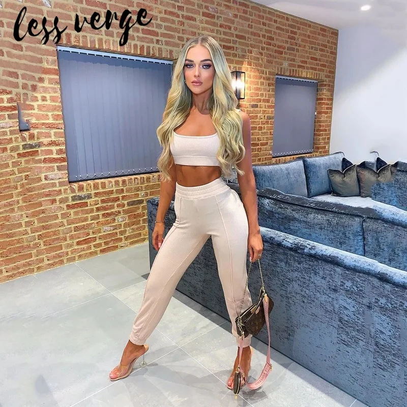 Женский трикотажный комбинезон для фитнеса Lessverge комплект из двух предметов