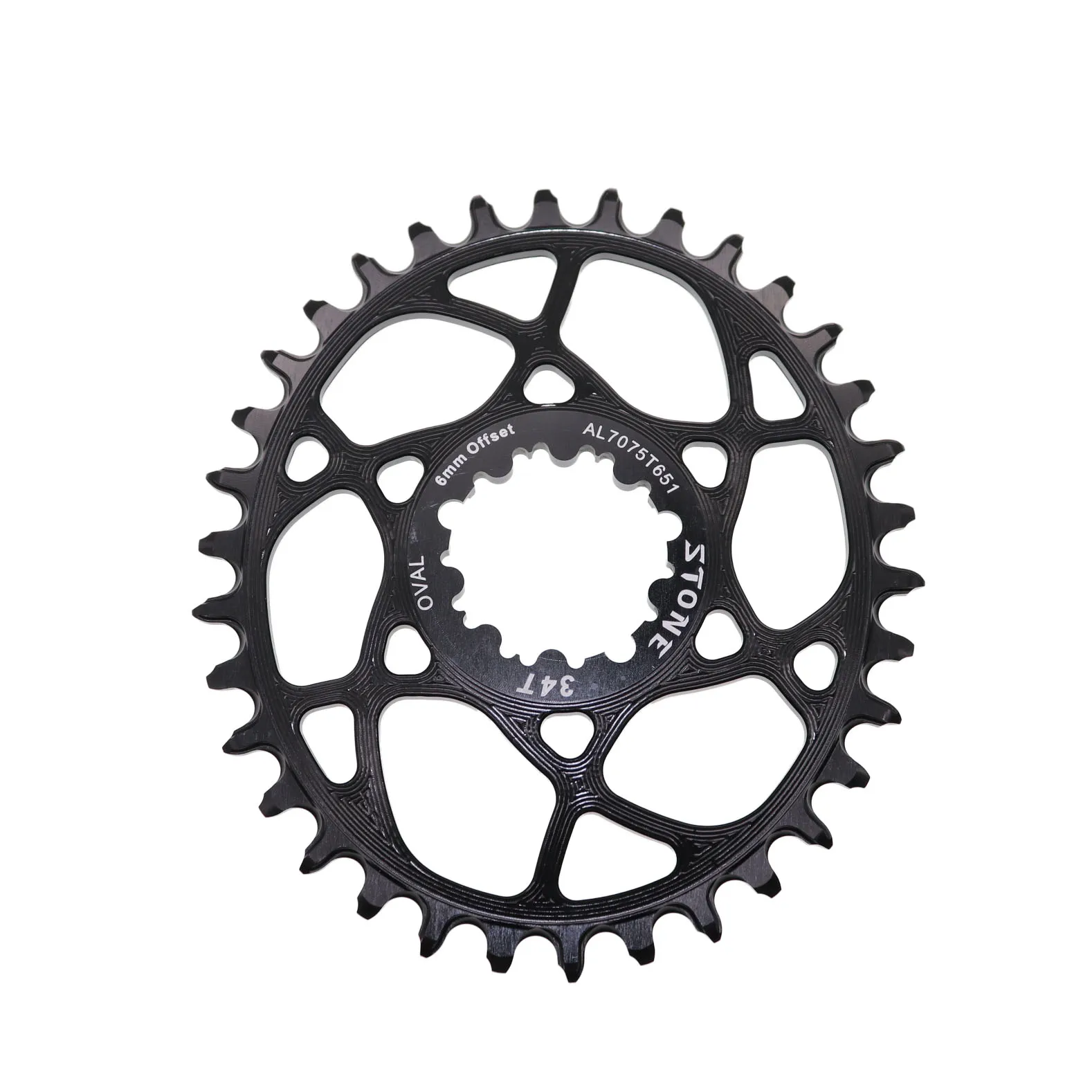 Каменная овальная Звездочка 6 мм офсетная для GXP XX1 Eagle X01 X1 X0 X9 для sram gxp DM 30T 32T 34T 36 38 MTB дорожный велосипед с прямым креплением 6 мм