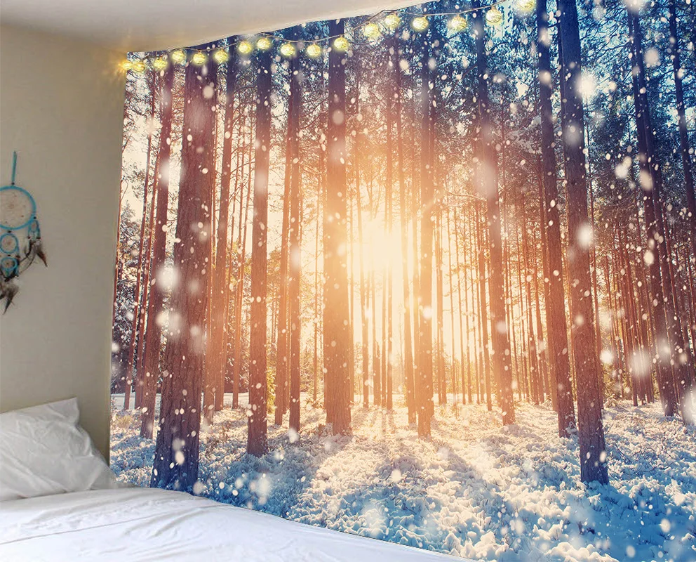 Настенная подвесная Гобеленовая ткань с рождественской елкой декоративное