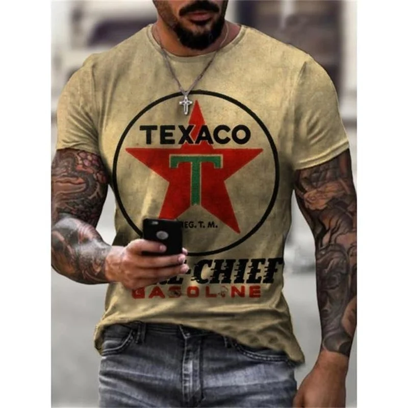 Футболка мужская оверсайз с коротким рукавом Ретро стиль уличная мода в стиле