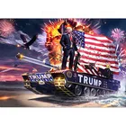 Постер Дональд Трамп 5D алмазная живопись Великолепная США Алмазная мозаика сделай сам круглая Алмазная вышивка крестиком Стразы домашний декор