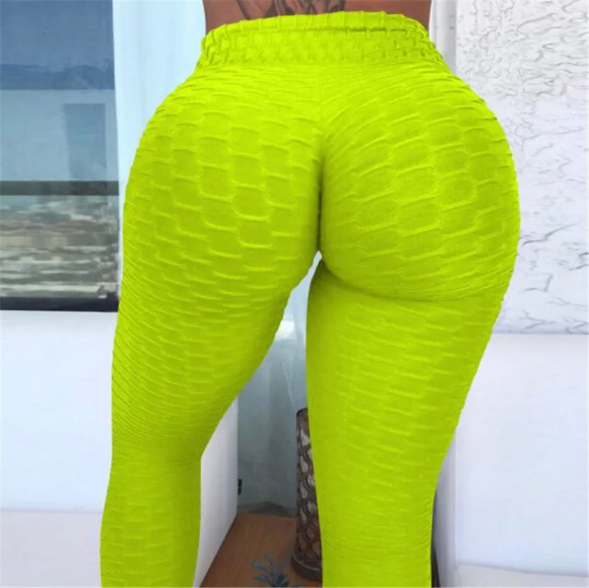 

Fitness Sports Leggings Jacquard Female Running Trousers Sexy Yoga Pants High Waist Green Black White Legging