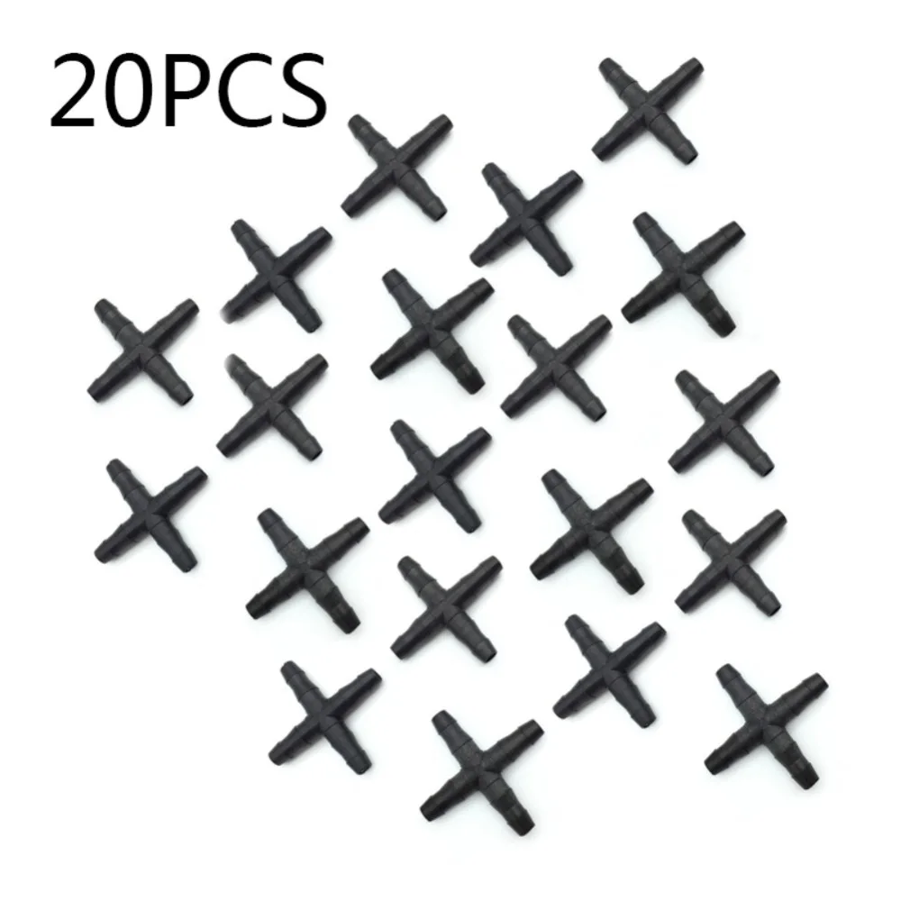 Multifuntional 20Pcs Barbed Cross Drip Bulk Automatic Garden Irrigation 4/7mm Water Hose Fitting New Arrival | Дом и сад