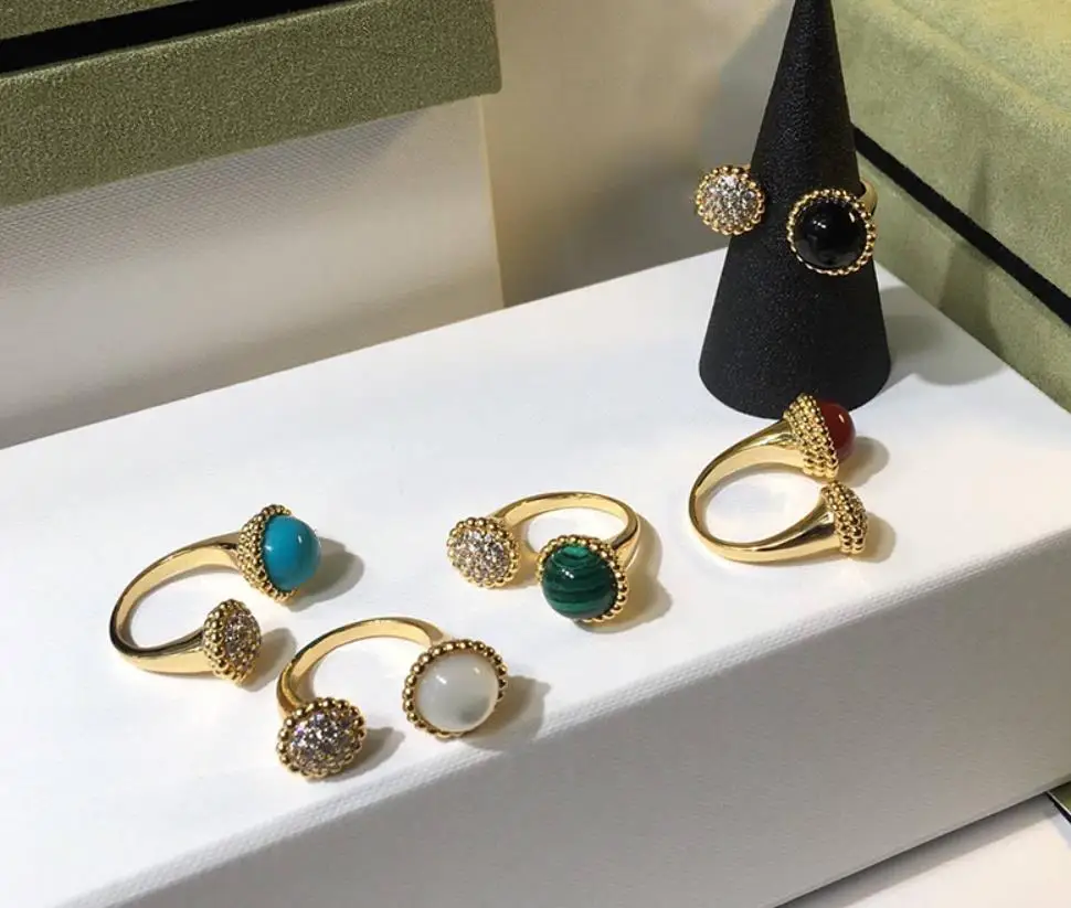 925 пробы серебро красочные кольца с драгоценными камнями Романтический CZ