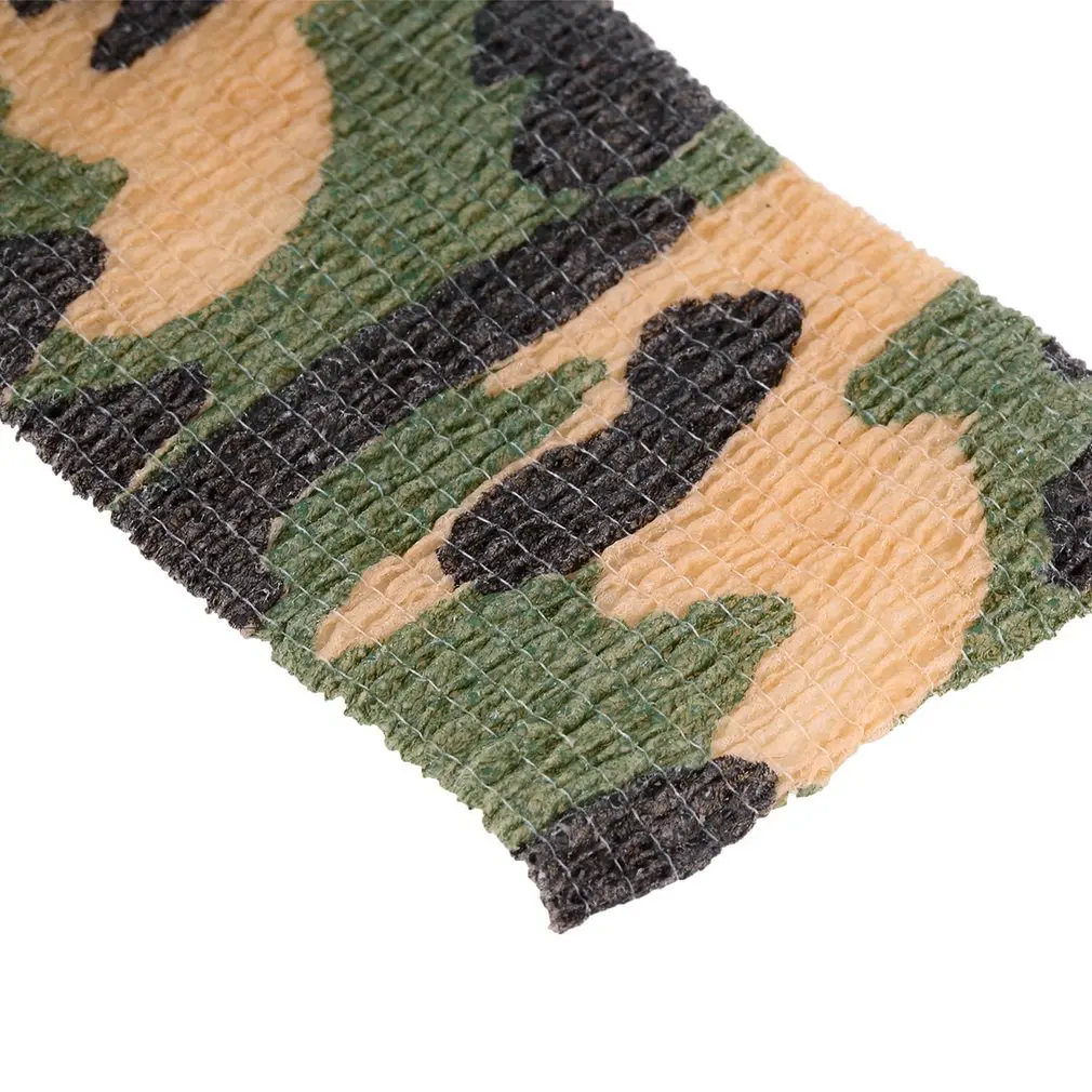 

Camouflage Waterproof Outdoor Hunt Camping Stealth Camo Wrap Tape Military Airsoft Paintball Stretch Bandage free shipping