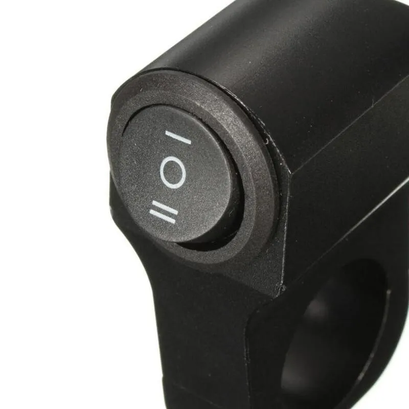 

22cm Motorcycle Handlebar Headlight Switch Three-position Waterproof Switch 12v Fog Spotlight Retro Switch Aluminum Alloy