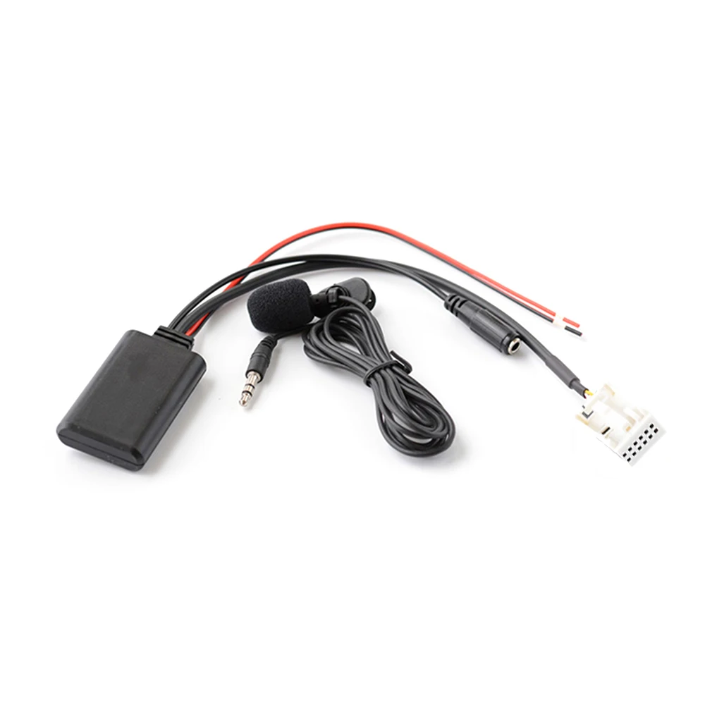 Автомобильный Bluetooth-адаптер для подключения стерео AUX аудио адаптер BT + микрофон
