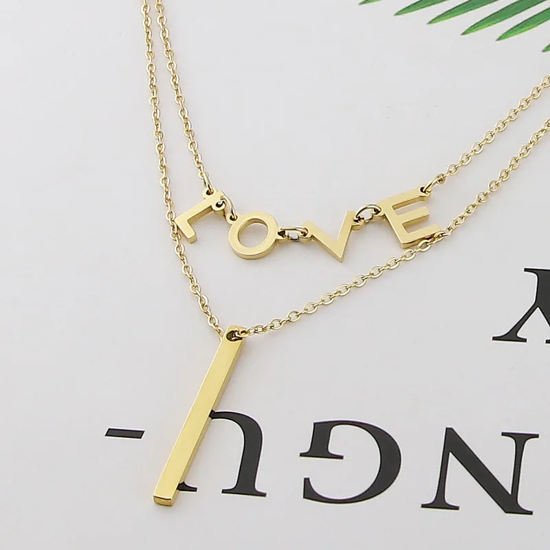 Ожерелье из титановой стали с надписью I LOVE|necklace jewelry|fashion jewelryjewelry fashion |
