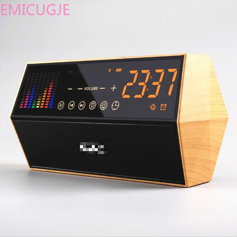 Сенсорный экран светодиодные цифровые часы с динамиком/Радио электронный