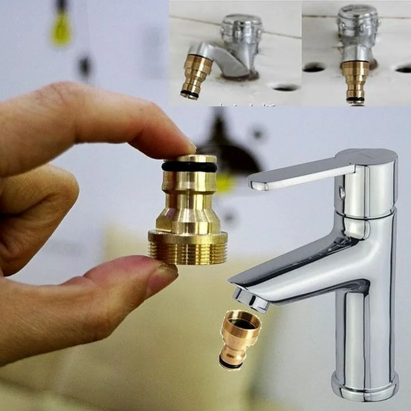 

1pc Brass Male Quick Connector Adaptor Garden Water Hose Pipe Tap Connector