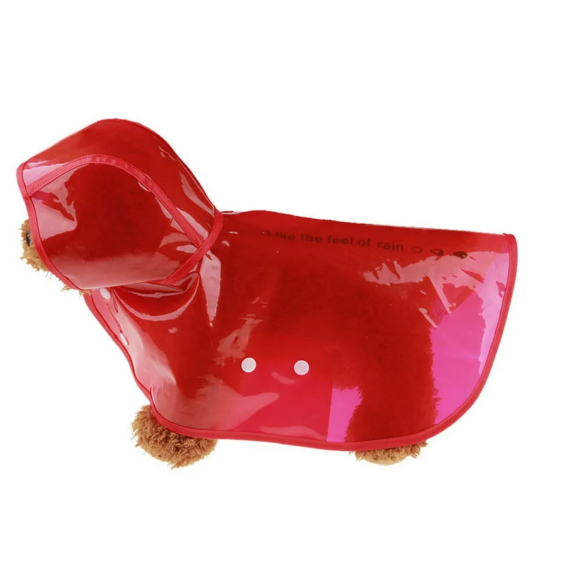 Плащ для собак одежда домашних животных прозрачный плащ легкая