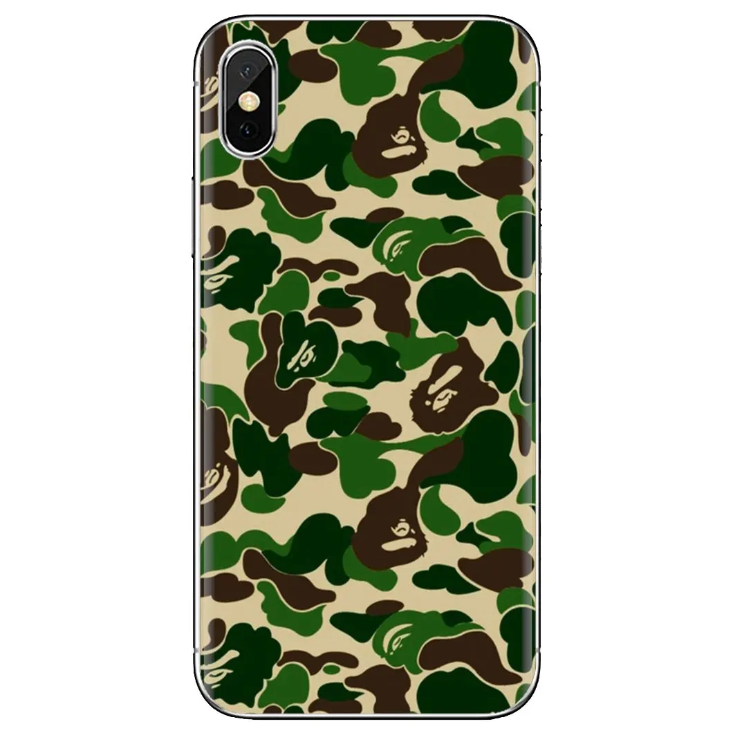 Green Minimalistic Military Camouflage For Huawei P8 P9 P10 P20 P30 P Smart 2019 Honor Mate 9 10 20 8X 7A 7C Pro Lite Soft Case | Мобильные