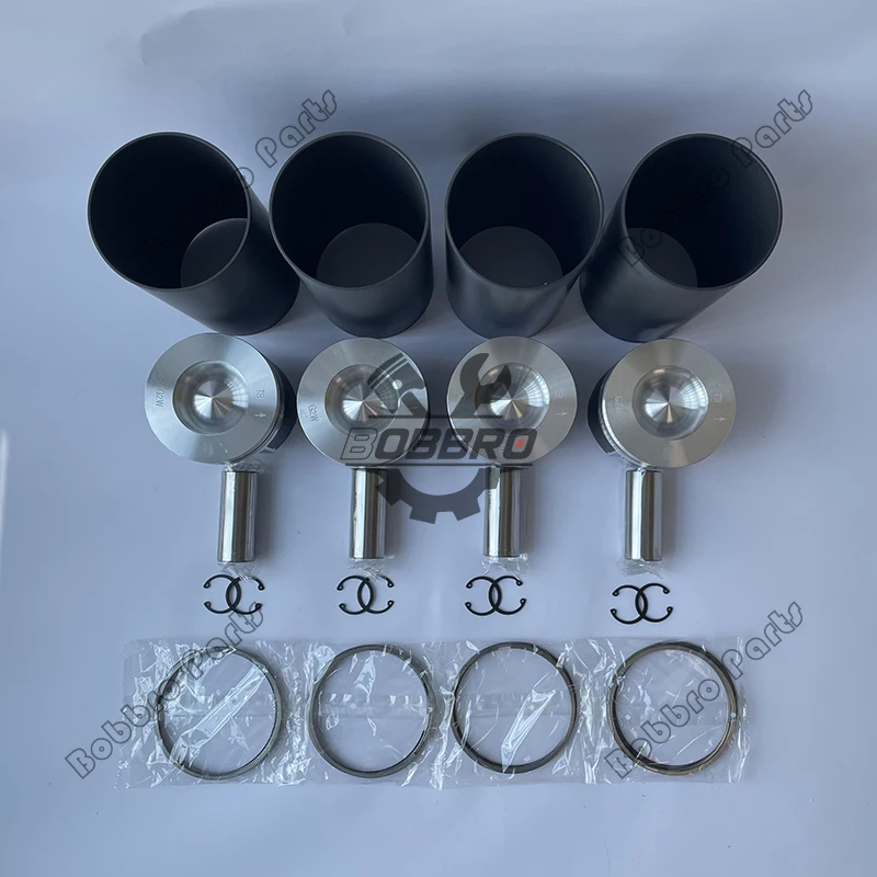 

V3800 V3800-DI-T-E2B/E3B/E3BG Cylinder Liner With Piston 1J550-21110 Ring 1G514-21050 For Kubota Tractor M85D M105D M100X SMZ76