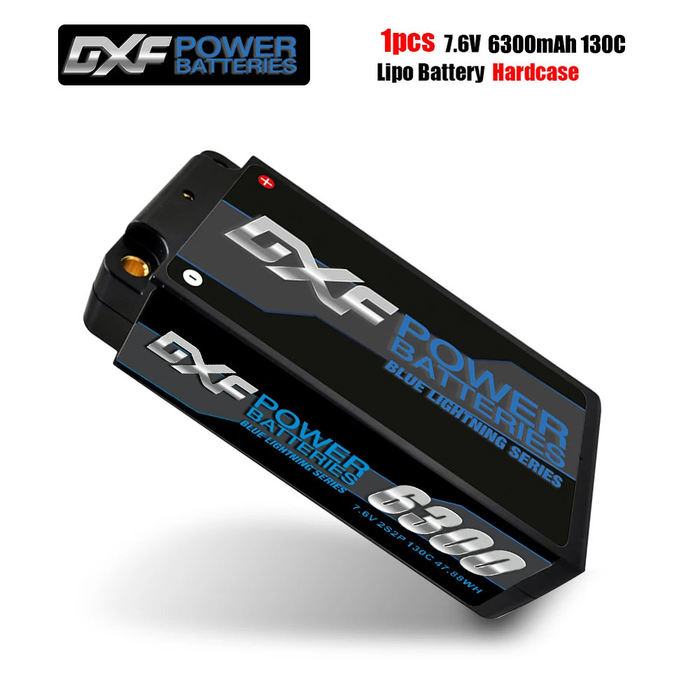 DXF-bater&iacute;a Lipo 2S, 7,6 V, 6300mah, 130C, 260C, 5 mmgrafeno, bala de competici&oacute;n, para coche, barco, Buggy, cami&oacute;n, RC 1/10-2