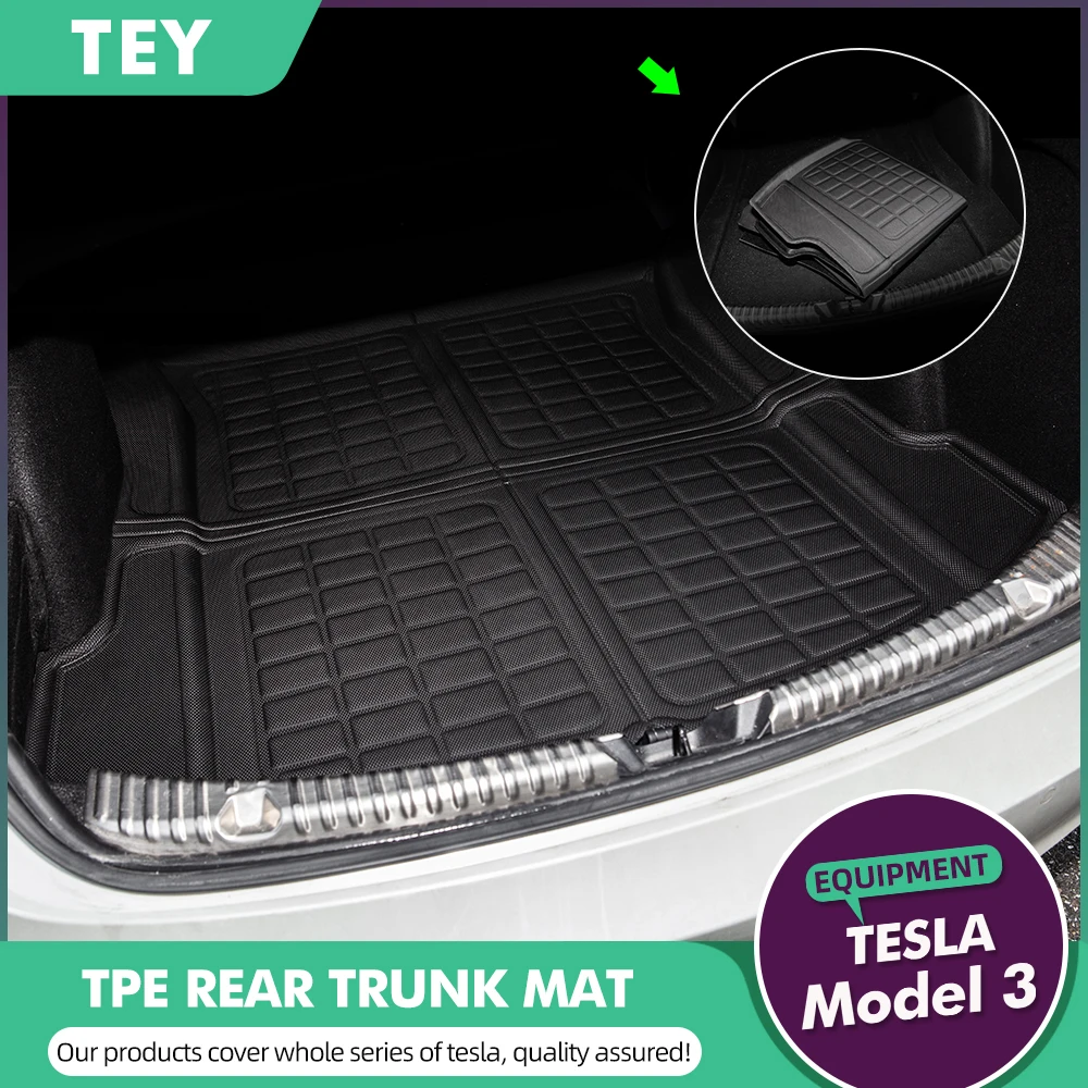 TEY Tesla модель 3 ТПЭ автомобильный водонепроницаемый и складной коврик для