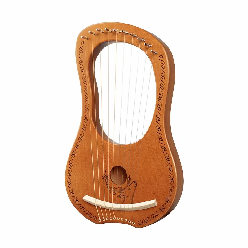 10 strings Andrew твердой древесины небольшой арфа 7/10/16 струны Малый инструмент портативный компактный арфа - Цвет: 10 strings